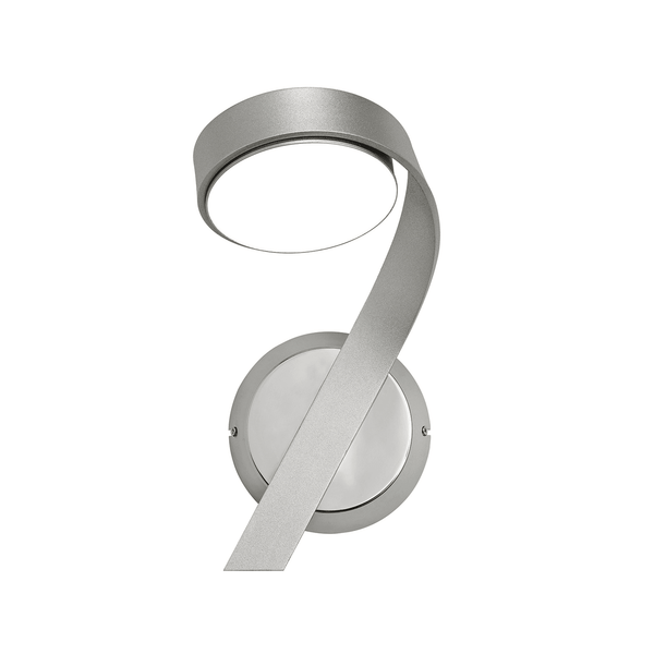 Virginstow 10W LED Right Angled Switched Wall Lamp in Silver and Polished Chrome