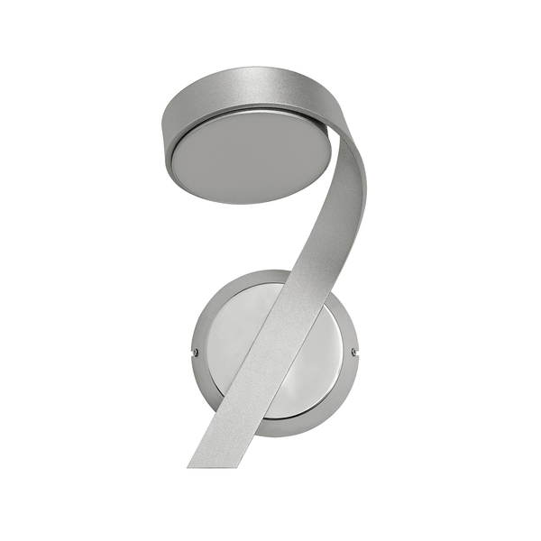 Virginstow 10W LED Right Angled Switched Wall Lamp in Silver and Polished Chrome