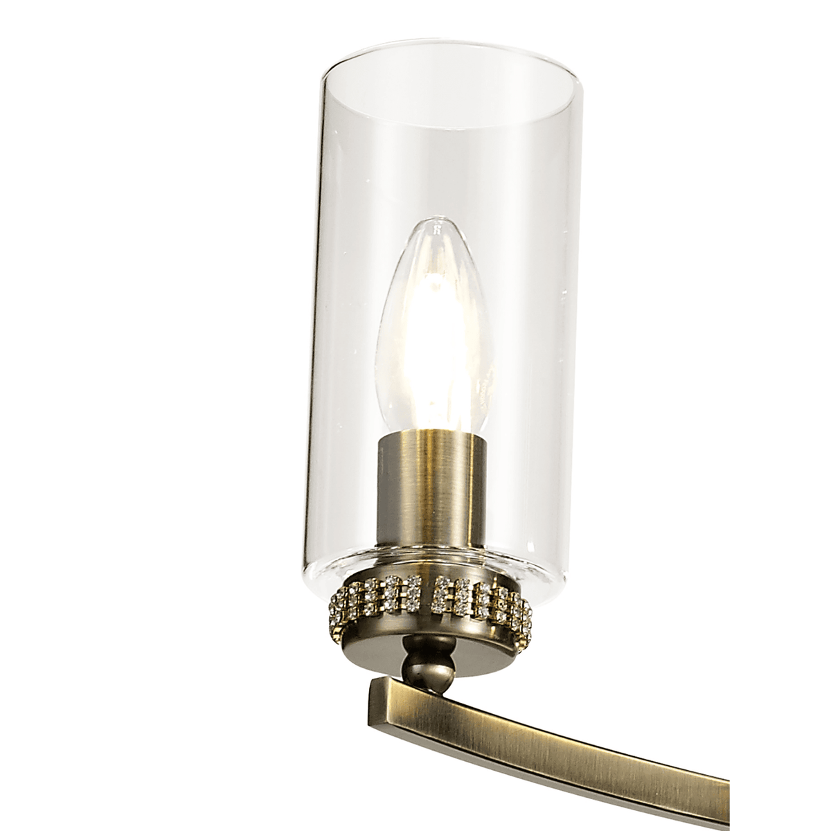 Dunstone 3 Arm Pendant or Semi Flush in Antique Brass