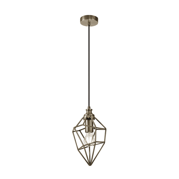 Dunterton Small E27 Pendant in Antique Brass