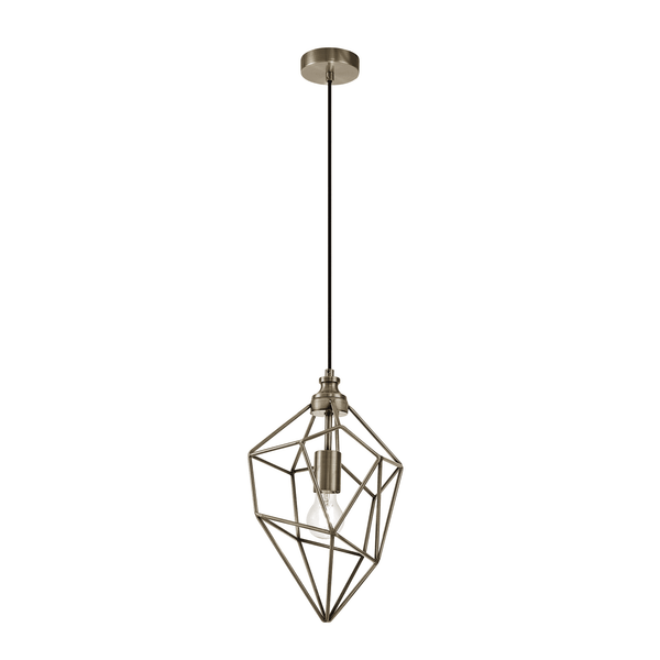Dunterton Medium E27 Pendant in Antique Brass