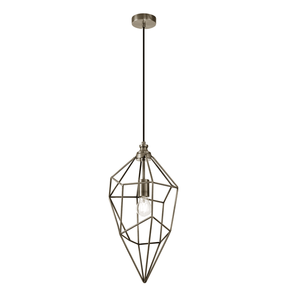 Dunterton Large E27 Pendant in Antique Brass