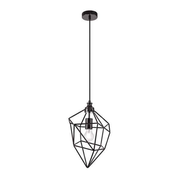 Dunterton Medium E27 Pendant in Black Nickel