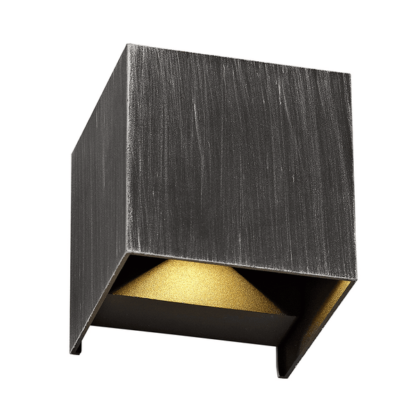 Pennymoor 2 x 3W LED IP54 Up and Down Wall Light in Black Silver