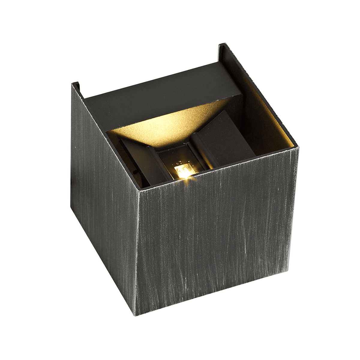 Pennymoor 2 x 3W LED IP54 Up and Down Wall Light in Black Silver