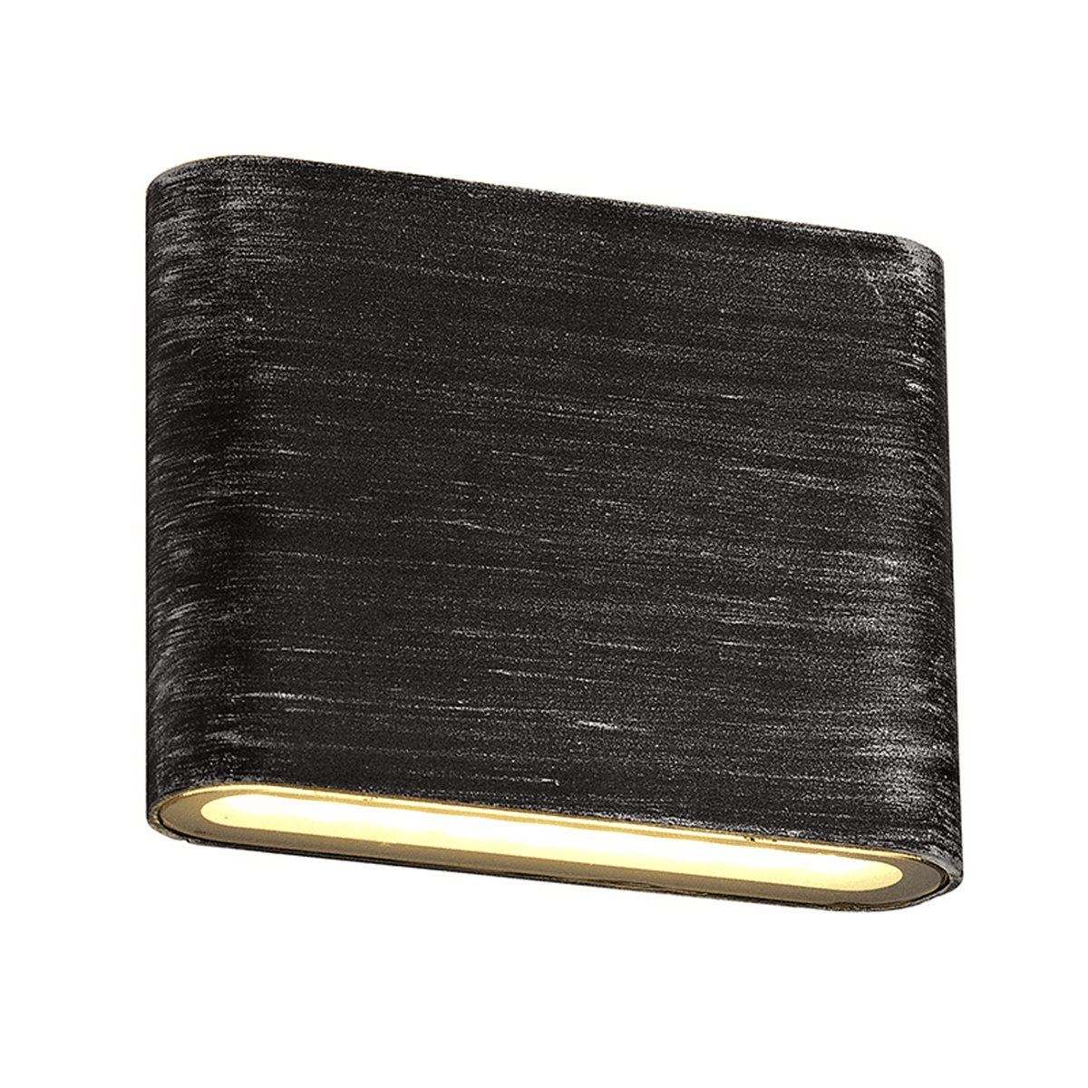 Aylesbeare Up and Down 2 x 3W LED Wall Light IP54 in Black Silver