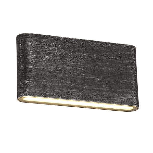 Aylesbeare Up and Down IP54 LED Wall Light in Black & Silver