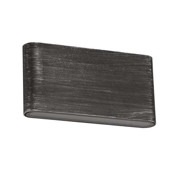 Aylesbeare Up and Down IP54 LED Wall Light in Black & Silver