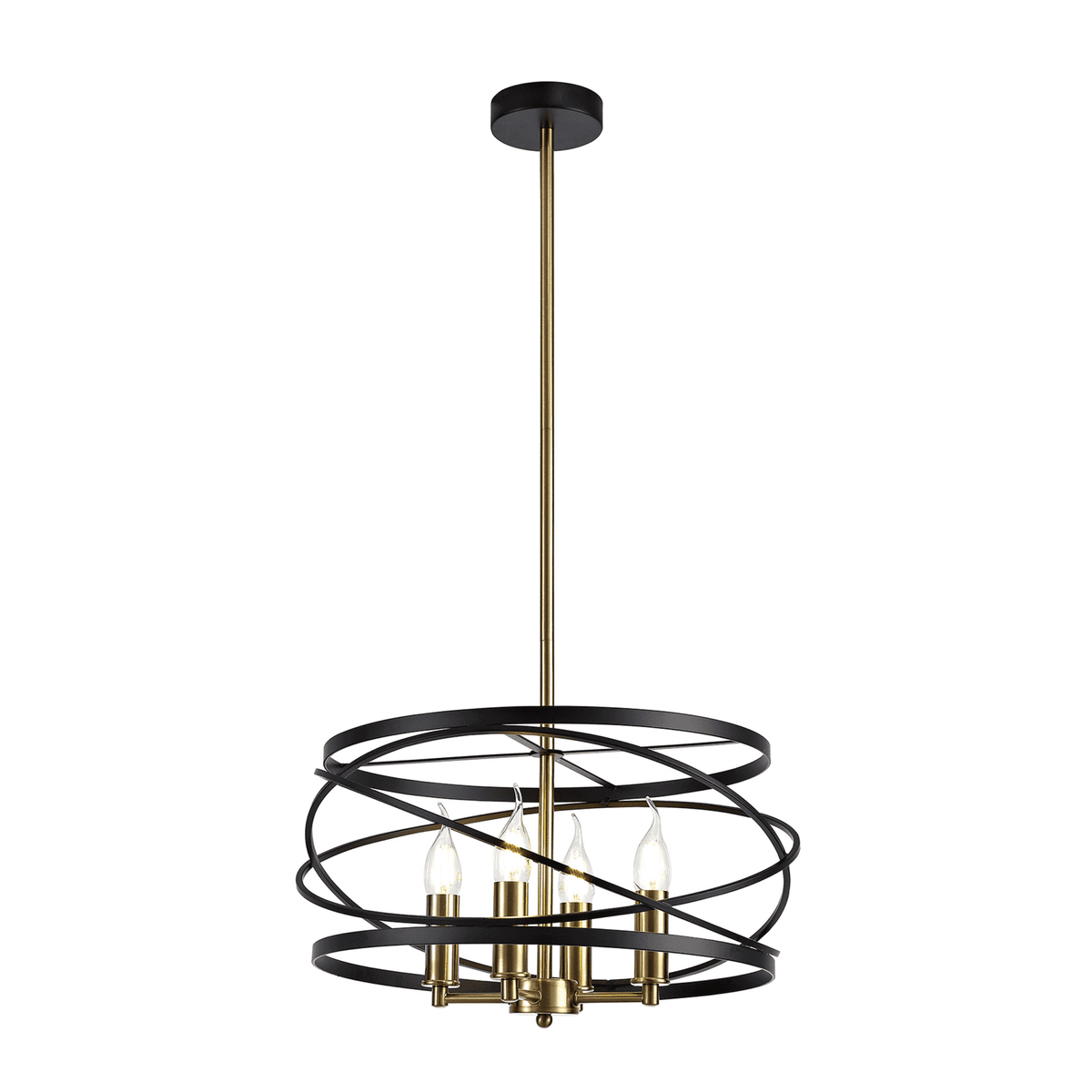 Buckfast Pendant in Black & Satin Gold