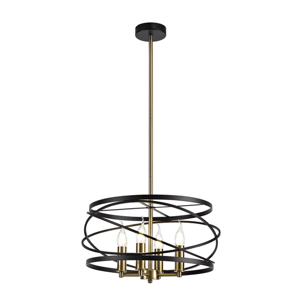 Buckfast Pendant in Black & Satin Gold