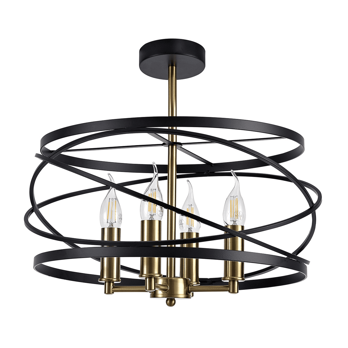 Buckfast Pendant in Black & Satin Gold