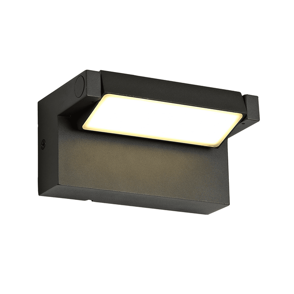 Dalwood 10W LED IP54 Adjustable Wall Light in Graphite Black