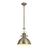 Fremington Pendant in Antique Brass & Frosted Glass Diffuser