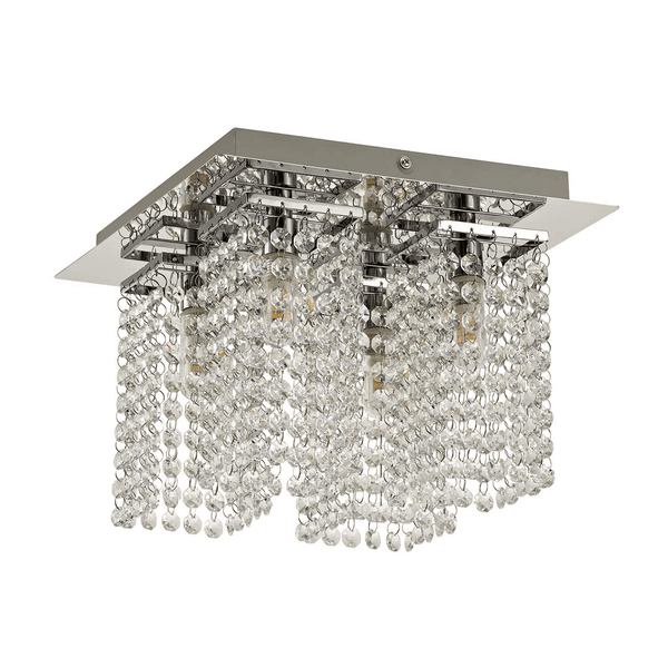 Cranbrook 4 x G9 IP44 Ceiling Light in Polished Chrome and Crystal