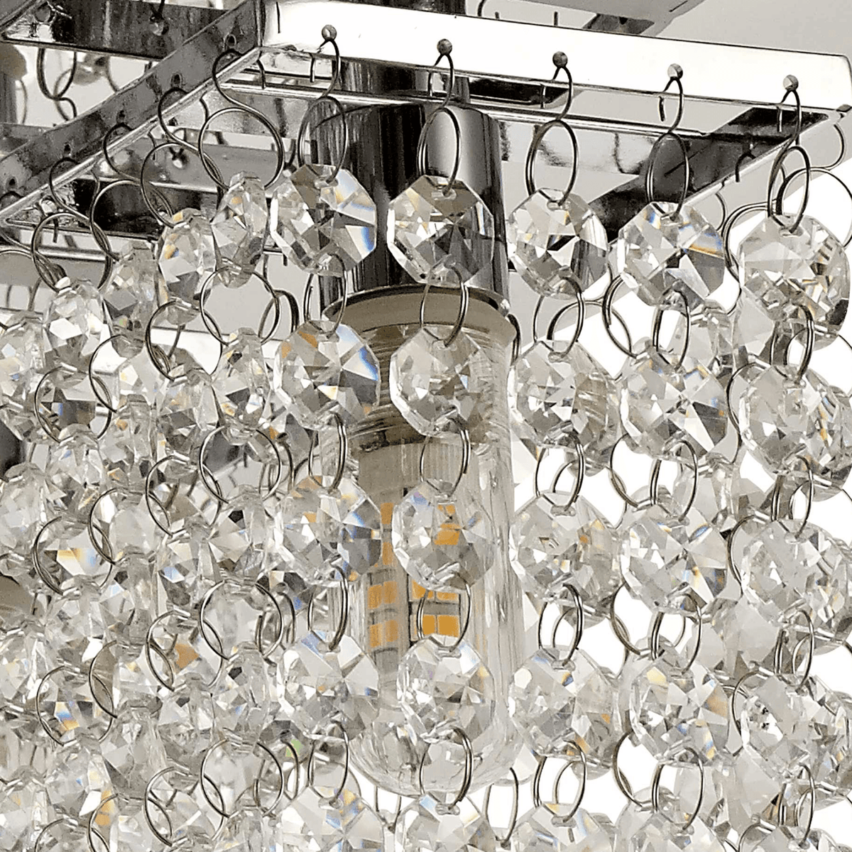 Cranbrook 4 x G9 IP44 Ceiling Light in Polished Chrome and Crystal