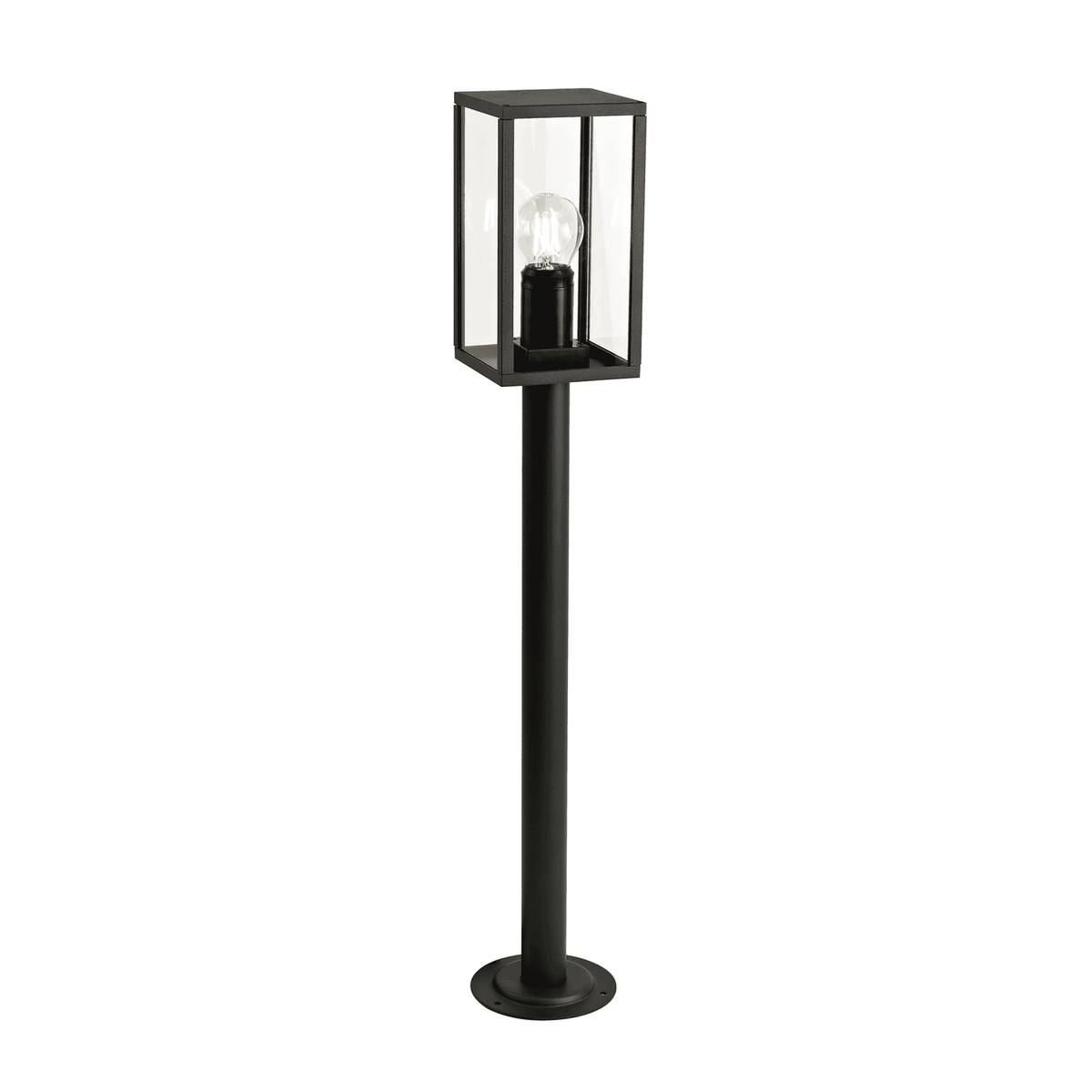 Meavy IP54 Tall Post Bollard Light in Graphite Black