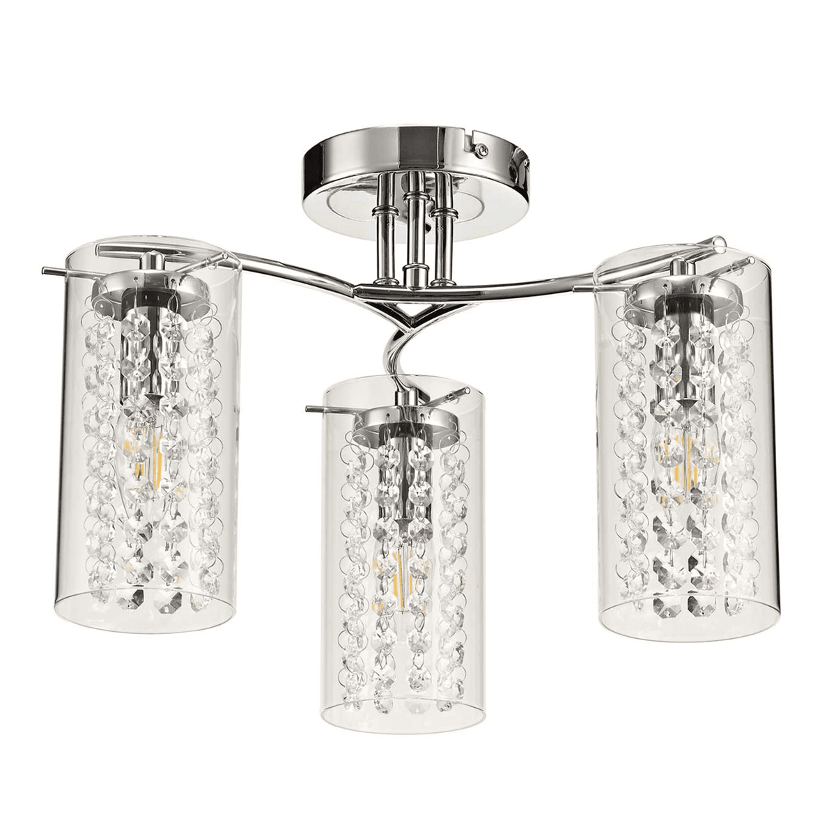 Ogwell Polished Chrome 3 Arm Ceiling Light