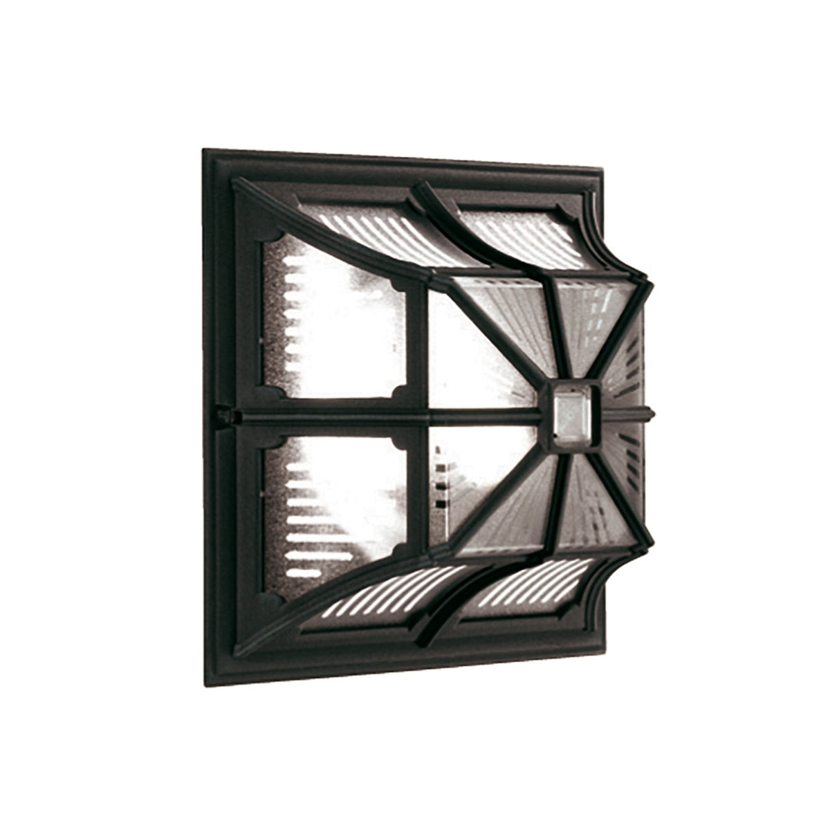 Chapel IP44 Wall or Ceiling Flush Lantern in Black