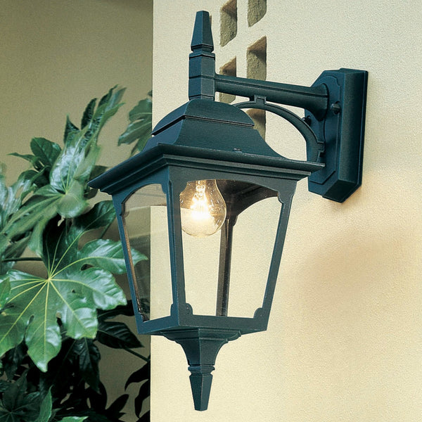 Chapel IP44 Down Wall Lantern in Black
