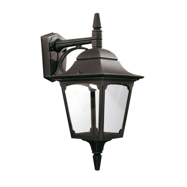 Chapel IP44 Down Wall Lantern in Black