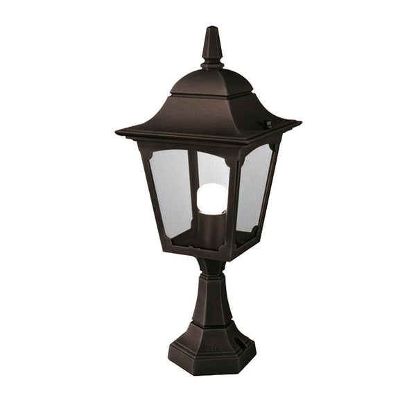 Chapel IP44 Pedestal Lantern in Black
