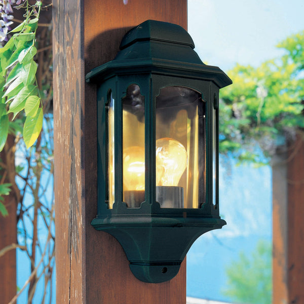 Chapel IP44 Half Wall Lantern in Black