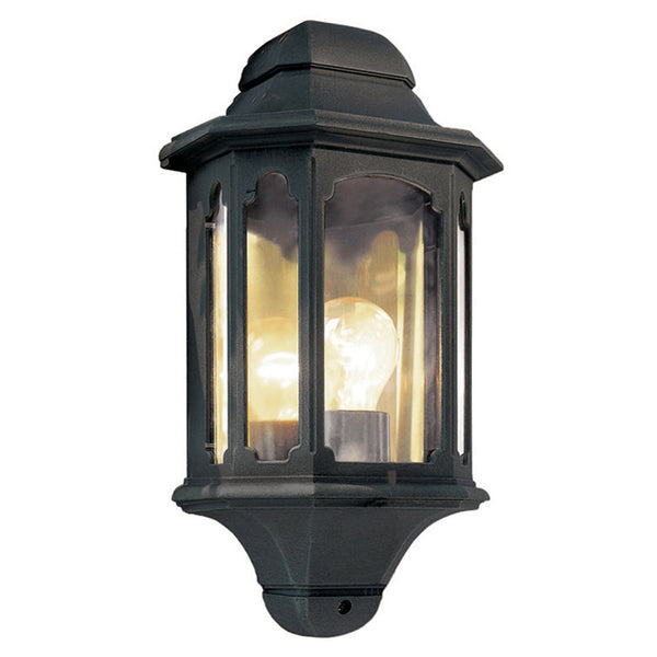 Chapel IP44 Half Wall Lantern in Black