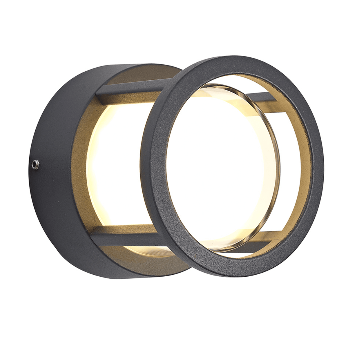 Bicton Small Round IP54 LED Wall or Ceiling Light in Anthracite