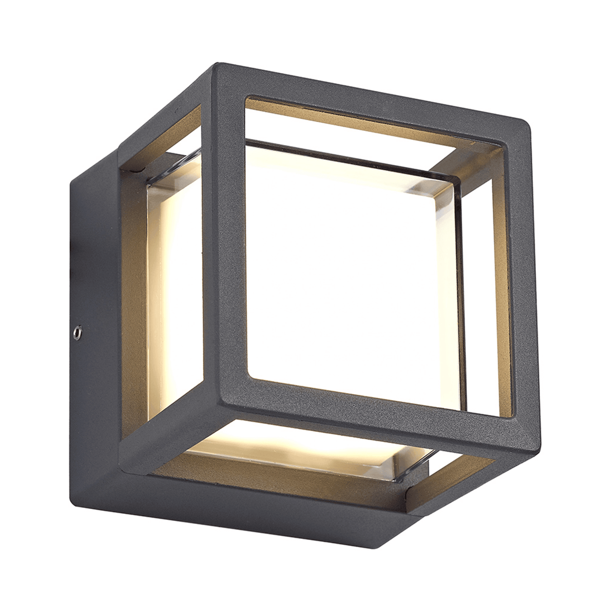 Bicton Small Square IP54 LED Wall or Ceiling Light in Anthracite