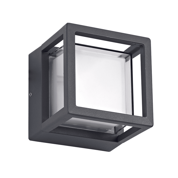Bicton Small Square IP54 LED Wall or Ceiling Light in Anthracite