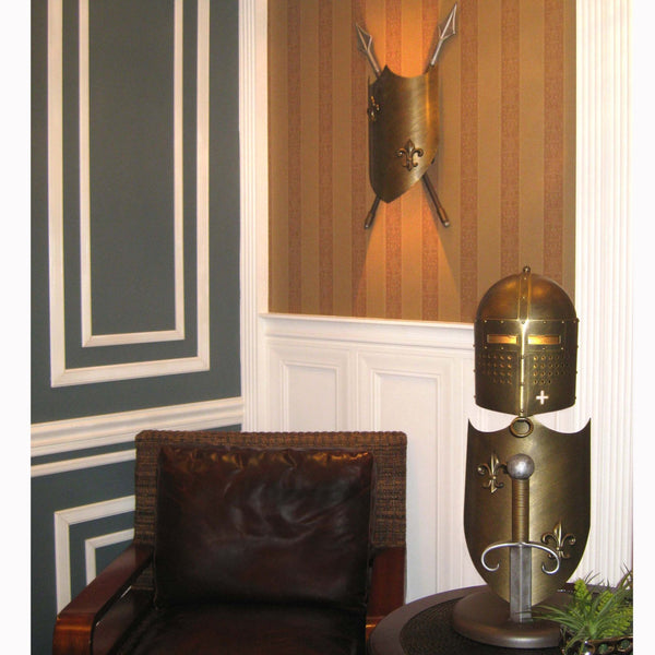 Crusader Medieval Up & Down Wall Light in Burnished Bronze