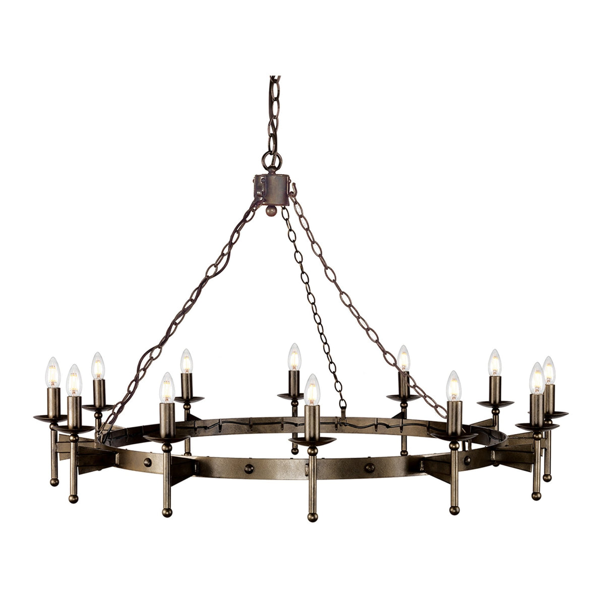 Cromwell Medieval Style 12 Light Chandelier
