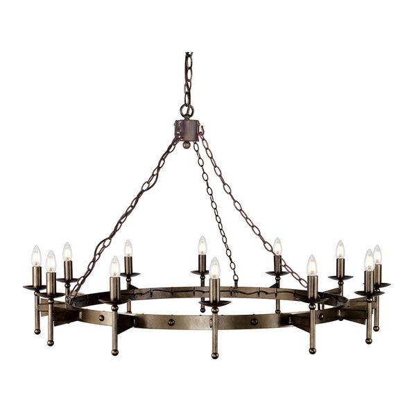 Cromwell Medieval Style 12 Light Chandelier