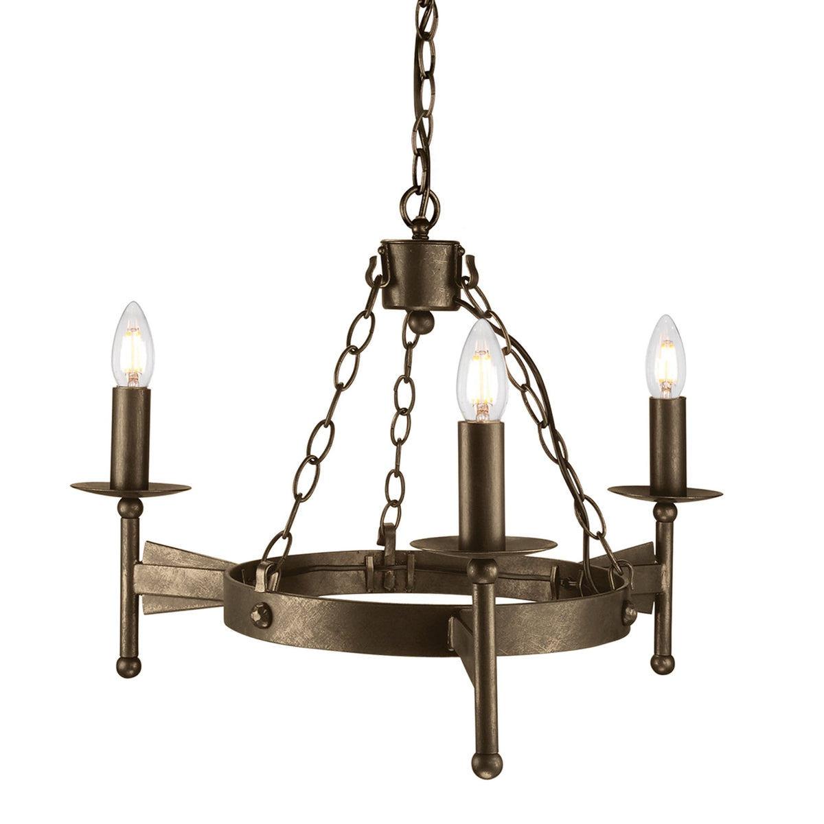 Cromwell Medieval Style 3 Light Chandelier