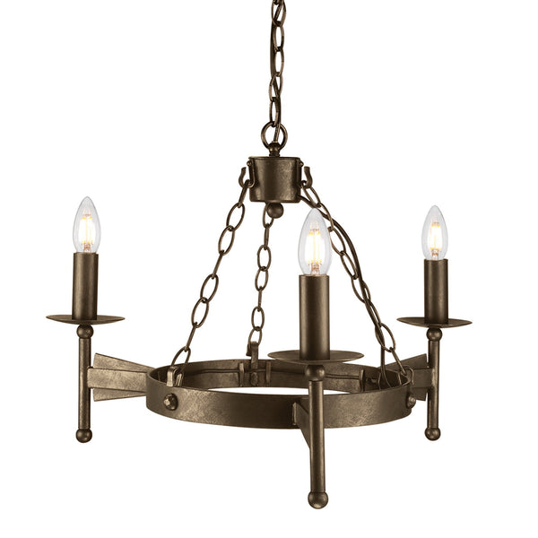 Cromwell Medieval Style 3 Light Chandelier