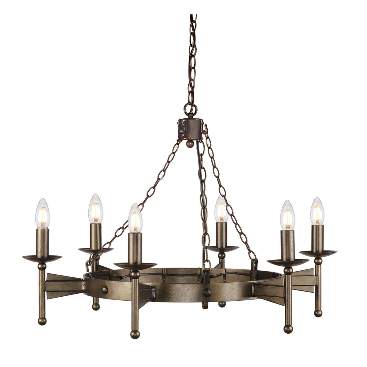 Cromwell Medieval Style 6 Light Chandelier