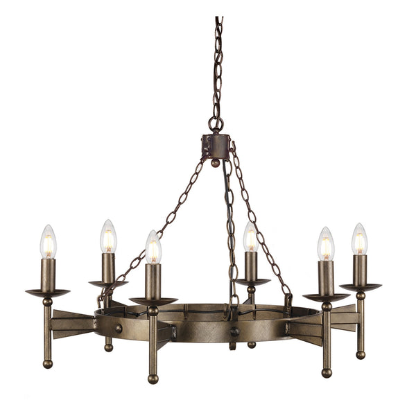 Cromwell Medieval Style 6 Light Chandelier