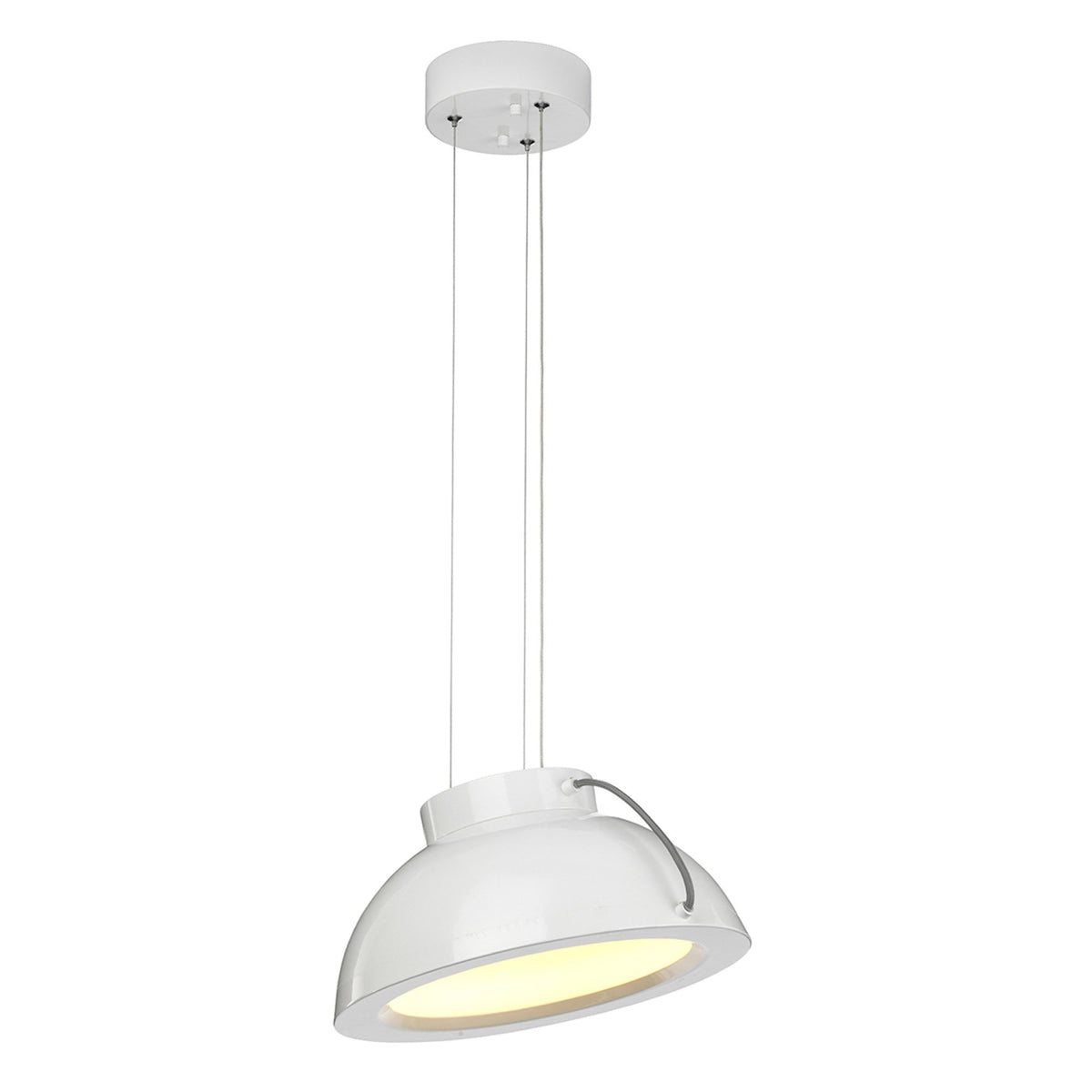 Europa Medium LED Pendant in White