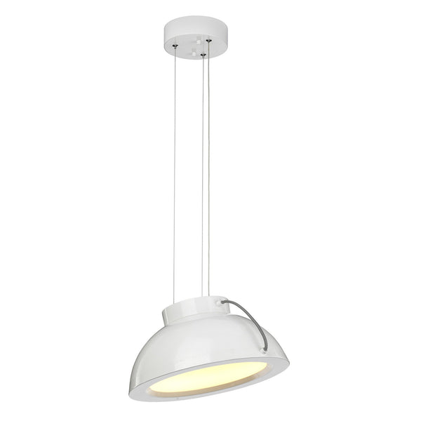 Europa Medium LED Pendant in White