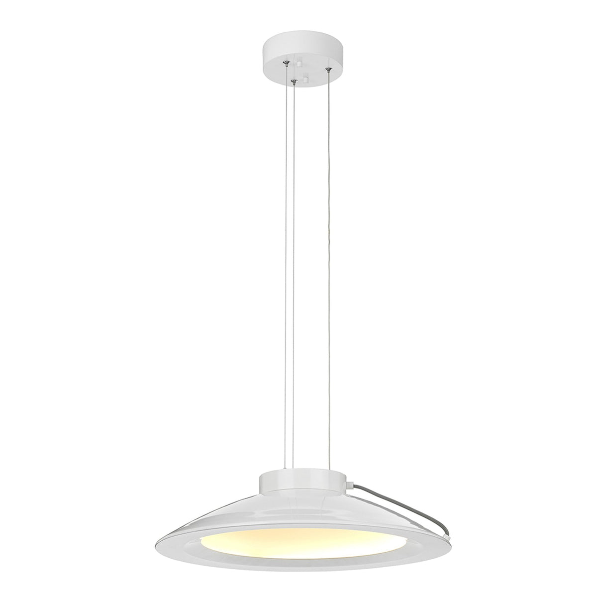 Europa Large LED Pendant in White