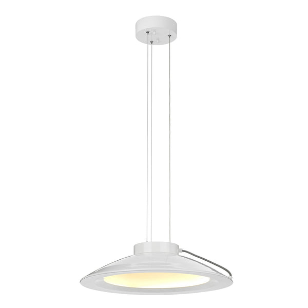 Europa Large LED Pendant in White
