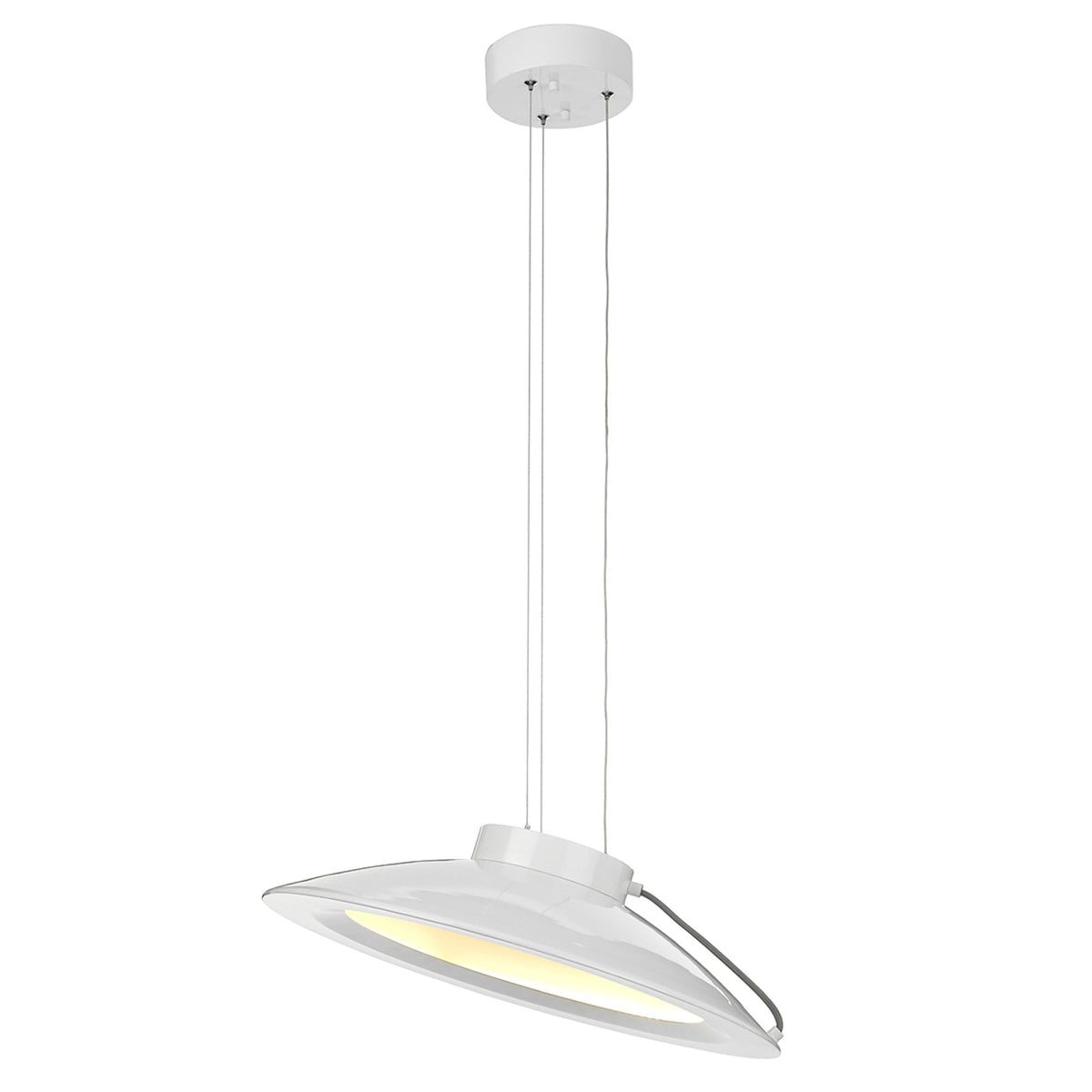 Europa Large LED Pendant in White