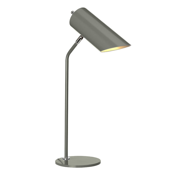 Quinto Table Lamp in Dark Grey & Polished Nickel