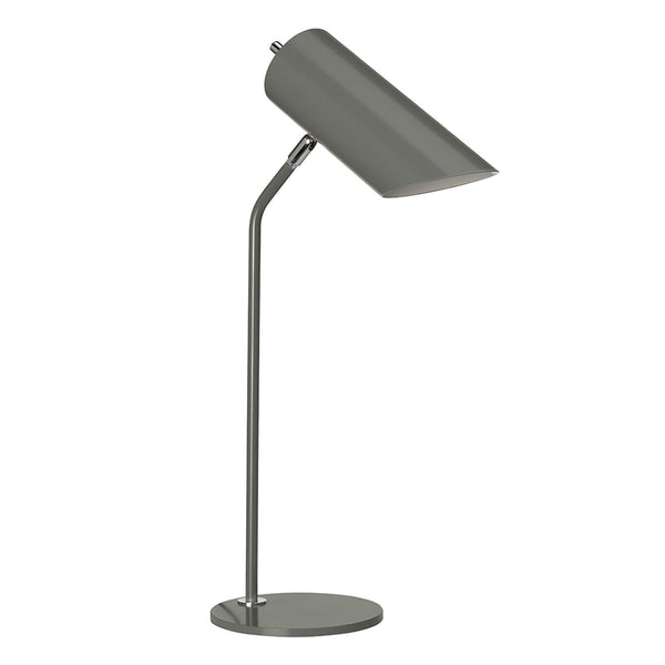 Quinto Table Lamp in Dark Grey & Polished Nickel