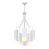 Quinto 6 Light Chandelier in White & Aged Brass
