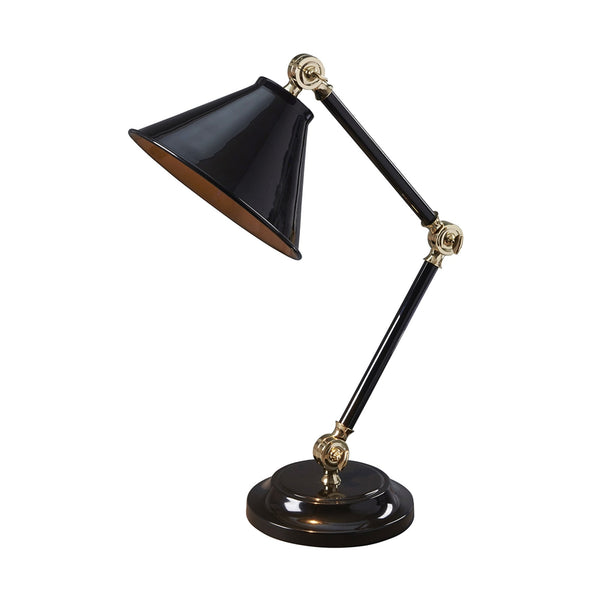 Provence Element Mini Table Lamp in Black & Polished Brass