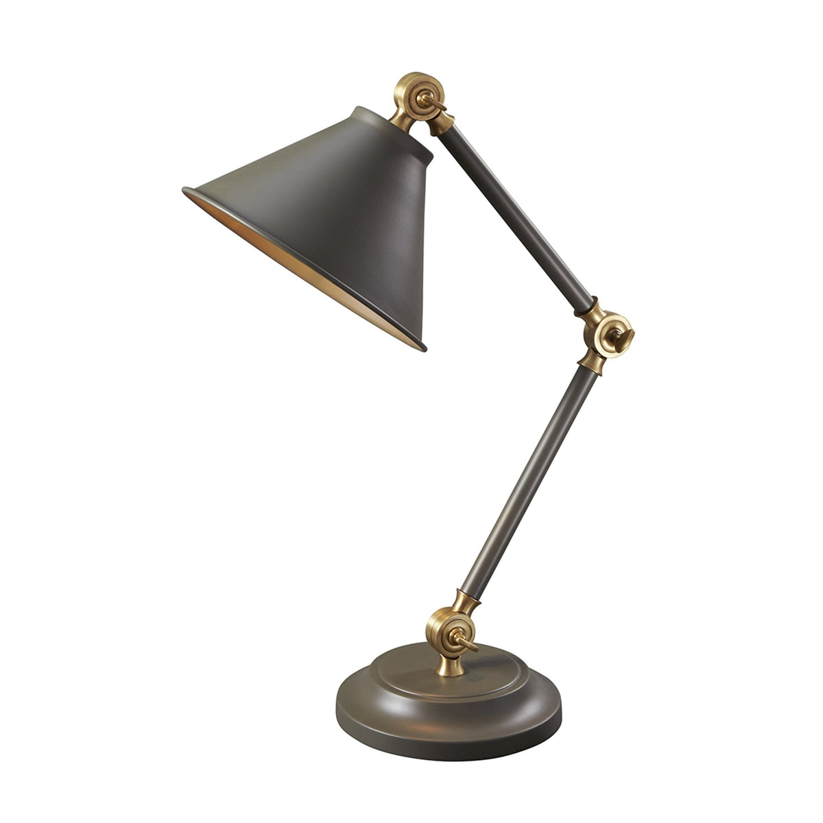 Provence Element Mini Table Lamp in Dark Grey & Aged Brass