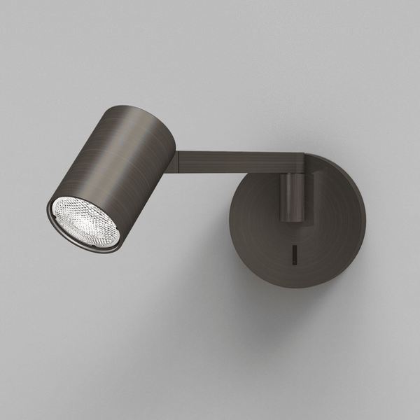 Ascoli Swing Arm Switched Spotlight Wall Light in Bronze