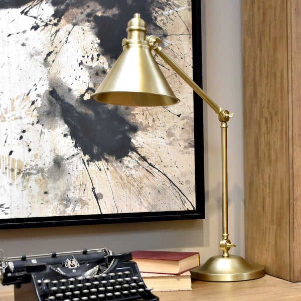 Provence Table Lamp in Aged Brass