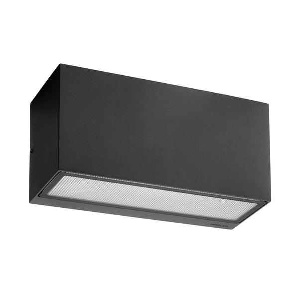 Asker Coastal IP65 Up and Down E27 Wall Light in Graphite